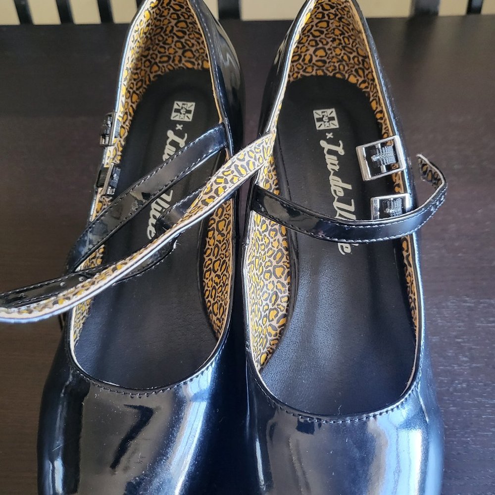 BNIB TUK x Lux De Ville Black Starburst Mary Janes